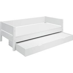 Flexa WHITE Einzelbett mit Ausziehbett - weiß