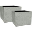 fleur ami Pure Pflanzwürfel XL hellgrau - 80 x 80 x 60 cm