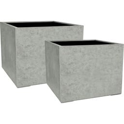 fleur ami Pure Pflanzwürfel XL hellgrau - 80 x 80 x 60 cm