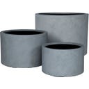 fleur ami Pure Bodengefäß Cylinder grau - Ø 48 cm, H 30 cm
