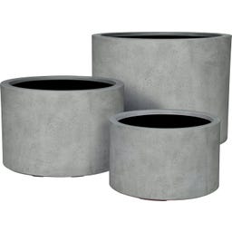 fleur ami Pure Bodengefäß Cylinder hellgrau - Ø 48 cm, H 30 cm