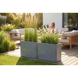 fleur ami Polystone Raumteiler grau - 100 x 35 x 60 cm