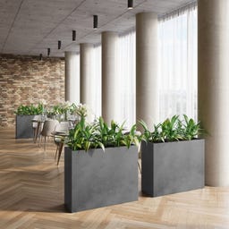 fleur ami Polystone Raumteiler grau - 100 x 35 x 60 cm
