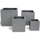 fleur ami Polystone Pflanzwürfel grau