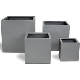 fleur ami Polystone Pflanzwürfel grau