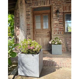 fleur ami Polystone Pflanzwürfel grau
