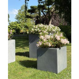 fleur ami Polystone Pflanzwürfel grau