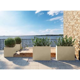 fleur ami Polystone Pflanzwürfel creme