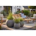 fleur ami Polystone Pflanzgefäß Globe grau