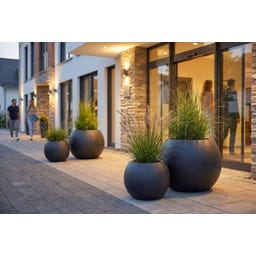 fleur ami Polystone Pflanzgefäß Globe anthrazit