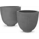 fleur ami Polystone Ego Giant Bodengefäß grau