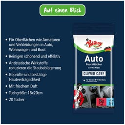 POLIBOY Auto Feuchttücher Clever Care - 20 Stück