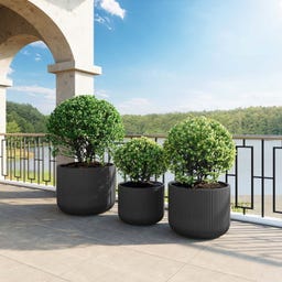 fleur ami Linea Pflanzgefäß anthrazit, 3er Set