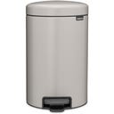 Cubo de Pedal Newicon, 12 Litros, con Cubo Interior de Plástico - Soft Grey