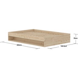 Flexa GROW Doppelbett mit Regal, 140x200 cm