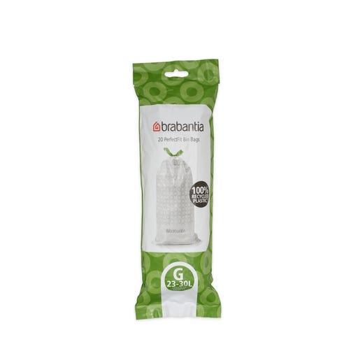 Brabantia PerfectFit Bin Liners - In A Roll - 23-30L (G) - 20 Pieces