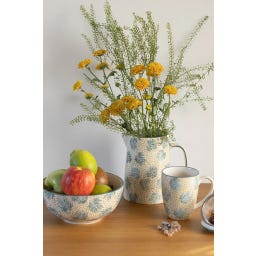 Tranquillo Boho Chic Salad Bowl - blue