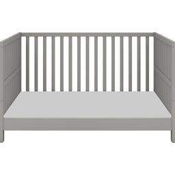 LUNA Sängsidor för Ombyggnad, grå, 140 cm - 1 st.