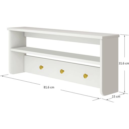 Flexa LUNA Wall Shelf, White - White