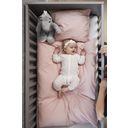 LUNA Baby Bed, 140 x 70 cm with Grooved Head and Foot Boards, Grey