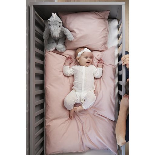 LUNA Baby Bett mit Rillenprofil, 140 x 70 cm, grau