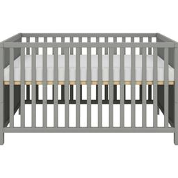 LUNA Baby Bett mit Rillenprofil, 140 x 70 cm, grau - 1 Stk