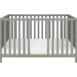 LUNA Baby Bed, 140 x 70 cm with Grooved Head and Foot Boards, Grey - 1 piece