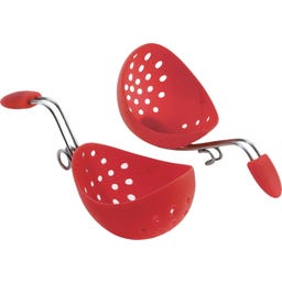 Cuisipro Silikon-Eier-Pochierer - rot,  2er Set - 1 Set