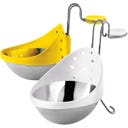 Cuociuova in Camicia in Acciaio Inox - Giallo/Bianco, Set da 2 - 1 set