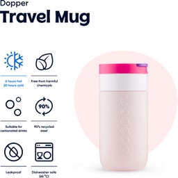 Dopper Travel Mug - 300 ml - Berry Pink