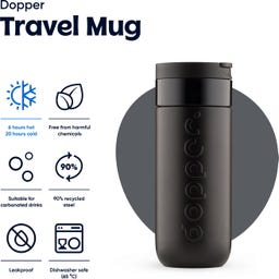 Dopper Travel Mug - 400 ml - Blazing Black