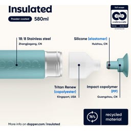 Dopper Insulated - 580 ml - Bottlenose Blue