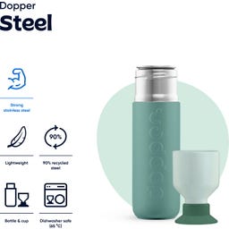 Dopper Butelka stalowa Steel – 490 ml - Canopy Green