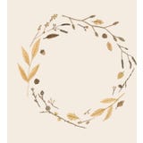 IB Laursen &lsquo;Autumn Wreath&rsquo; Paper Napkins