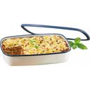 Enamel Food Storage Container with Lid - Flat - XL