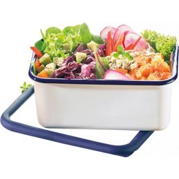 Enamel Food Storage Container with Lid - High