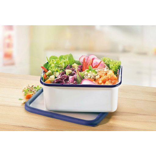 Enamel Food Storage Container with Lid - High - M