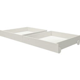 CLASSIC 2 Schubladen für Einzel- und Etagenbett 200 cm - Weiß lasiert