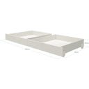 CLASSIC 2 Schubladen für Einzel- und Etagenbett 200 cm - Weiß lasiert