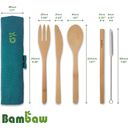 Bambaw Bambus Besteckset - Lagoon