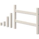 Flexa CLASSIC Bettpfosten für Hochbett 143 cm - Weiß lasiert