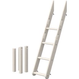 CLASSIC Schräge Leiter und Pfosten für Kombibett 90x140 cm - Weiß lasiert