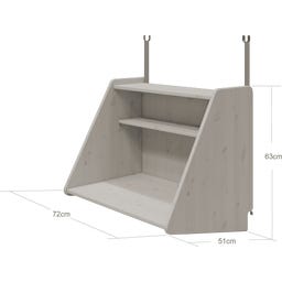 CLASSIC Click-on Schreibtisch für Hochbetten - Grau lasiert