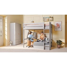 Flexa CLASSIC Sofamodul für Hochbett 184 cm - Grau lasiert