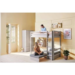 Flexa CLASSIC Sofamodul für Hochbett 184 cm - Grau lasiert