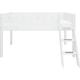 WHITE Hochbett 120 cm mit Leiter und Absturzsicherung