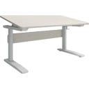 Flexa STUDY Height Adjustable Desk - White Glazed Pine / White