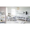 WHITE Etagenbett 154 cm mit Leiter und Absturzsicherung