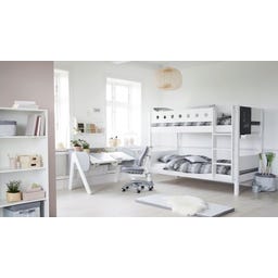 WHITE Etagenbett 154 cm mit Leiter und Absturzsicherung