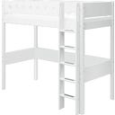 WHITE High Bed with Vertical Ladder, 90 x 200 cm - White